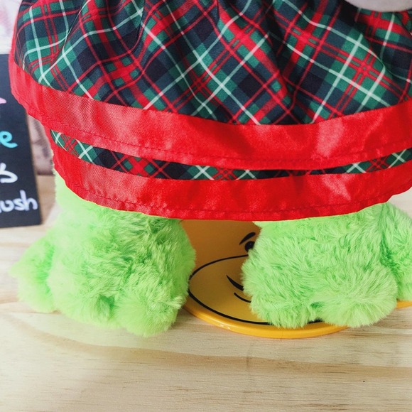New Build A Bear Spring Frog & Plaid Gingham Christmas Dress Plush - Picture 5 of 5